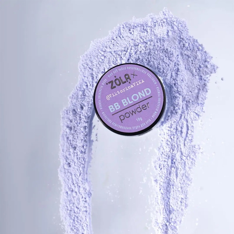 Пудра осветительная фиолетовая для бровей ZOLA Viktorina Vika BB Powder 10 г