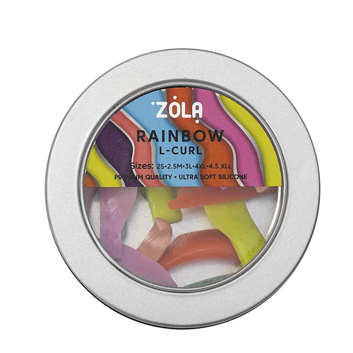 Валики для ламінування ZOLA Rainbow L-Curl (2S, 2.5M, 3L,4XL, 4.5XLL)