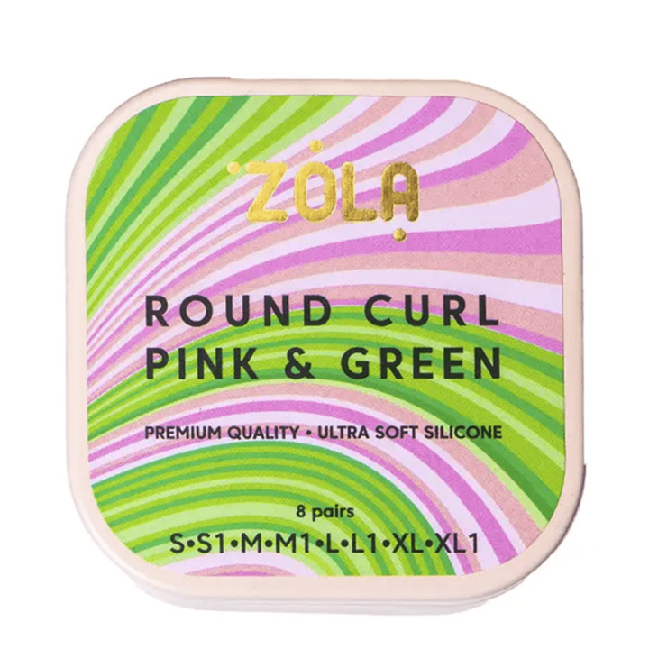 Валики для ламинирования ZOLA Round Curl Pink & Green (S, S1, M, M1, L, L1, XL, XL1)