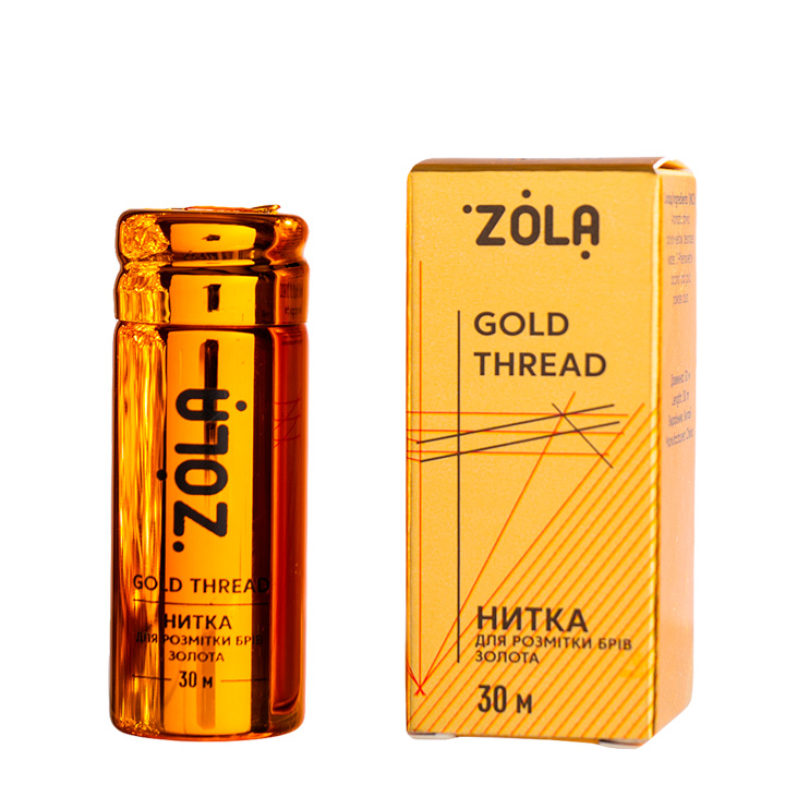 Нитка для розмітки брів ZOLA (золота) 30 м