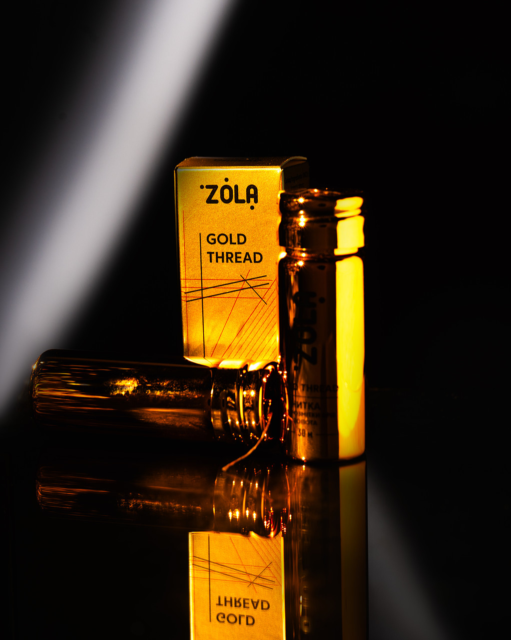 Нить для разметки бровей ZOLA (золотая) 30 м