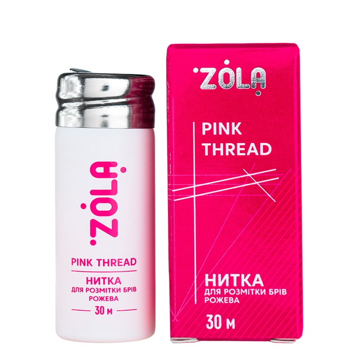 Нитка для розмітки брів ZOLA (рожева) 30 м