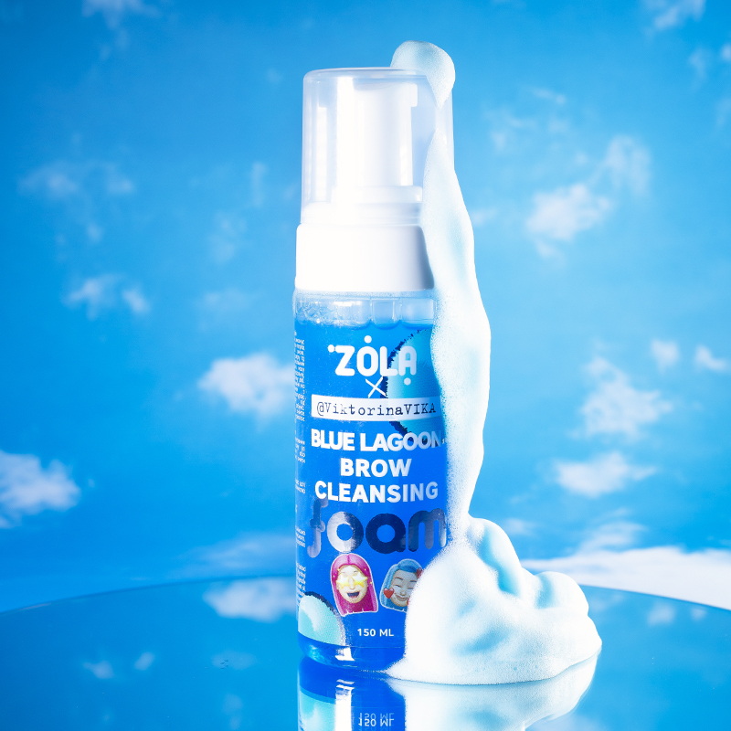 Пенка для бровей ZOLA очищающая BLUE LAGOON BROW CLEANSING 150 мл