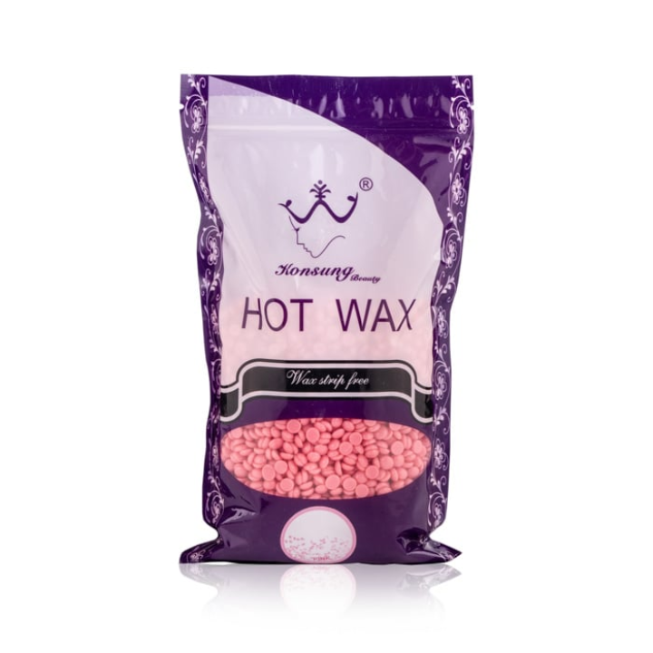 Воск в гранулах в пакете Konsung Hot Wax PINK 100 г