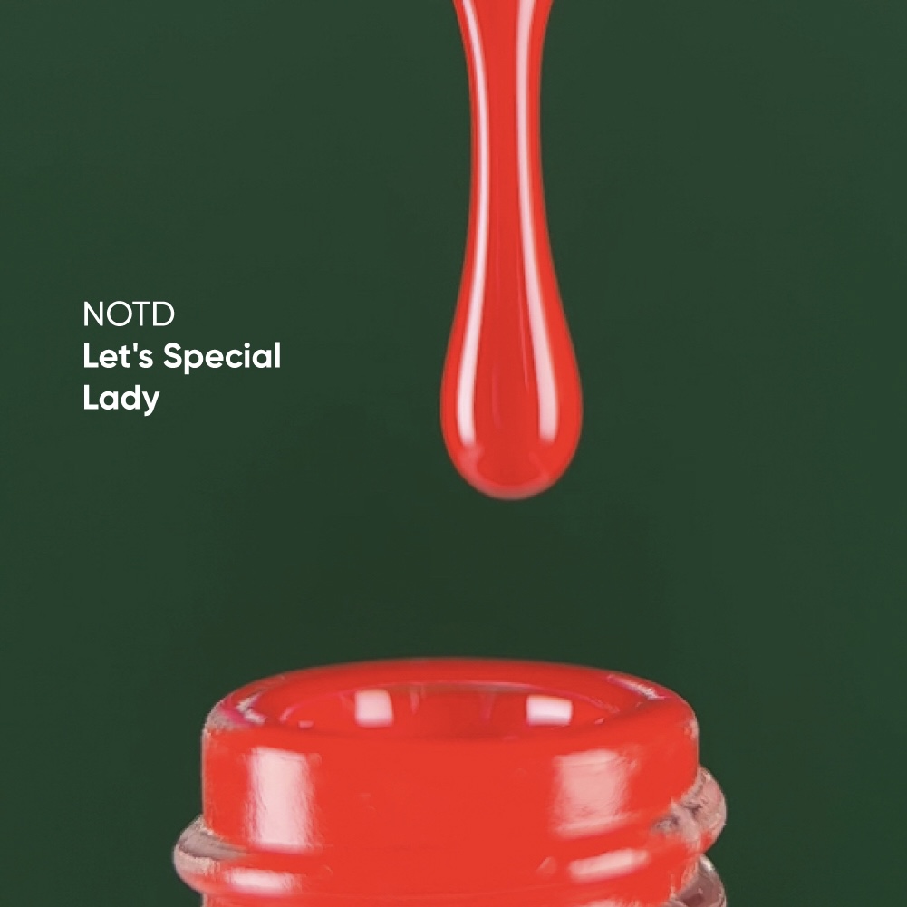 Гель лак для ногтей NAILSOFTHEDAY Let&#039;s special Lady (насыщенно красный) 10 мл