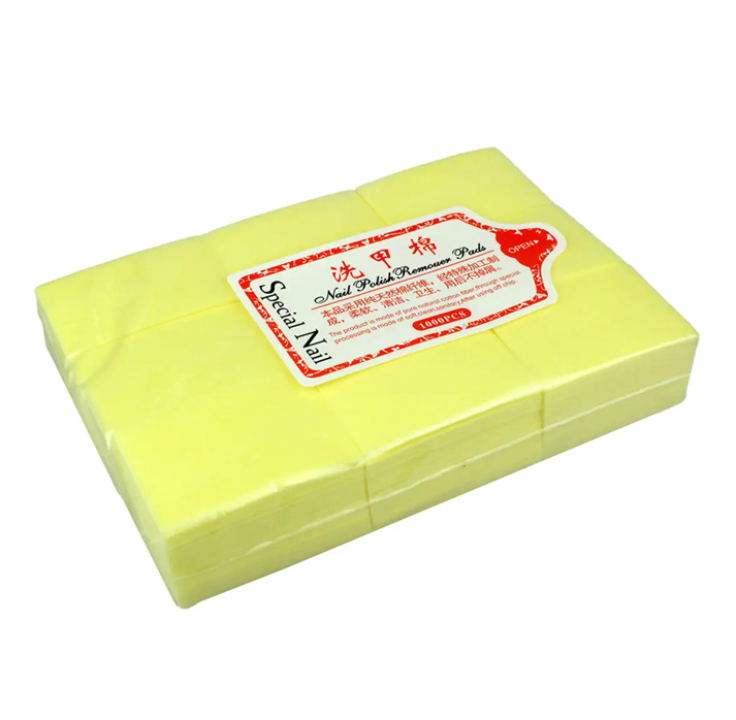 Безворсовые салфетки NoName 6х4 см (желтые) (до 1000 шт/уп)