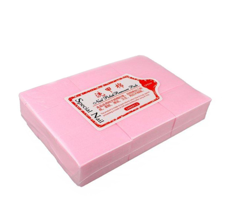 Безворсовые салфетки NoName 6х4 см (розовые) (до 1000 шт/уп)
