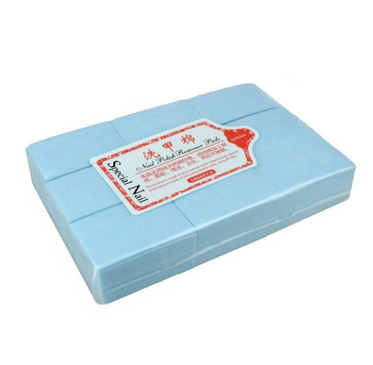 Безворсовые салфетки NoName 6х4 см (синие) (до 1000 шт/уп)