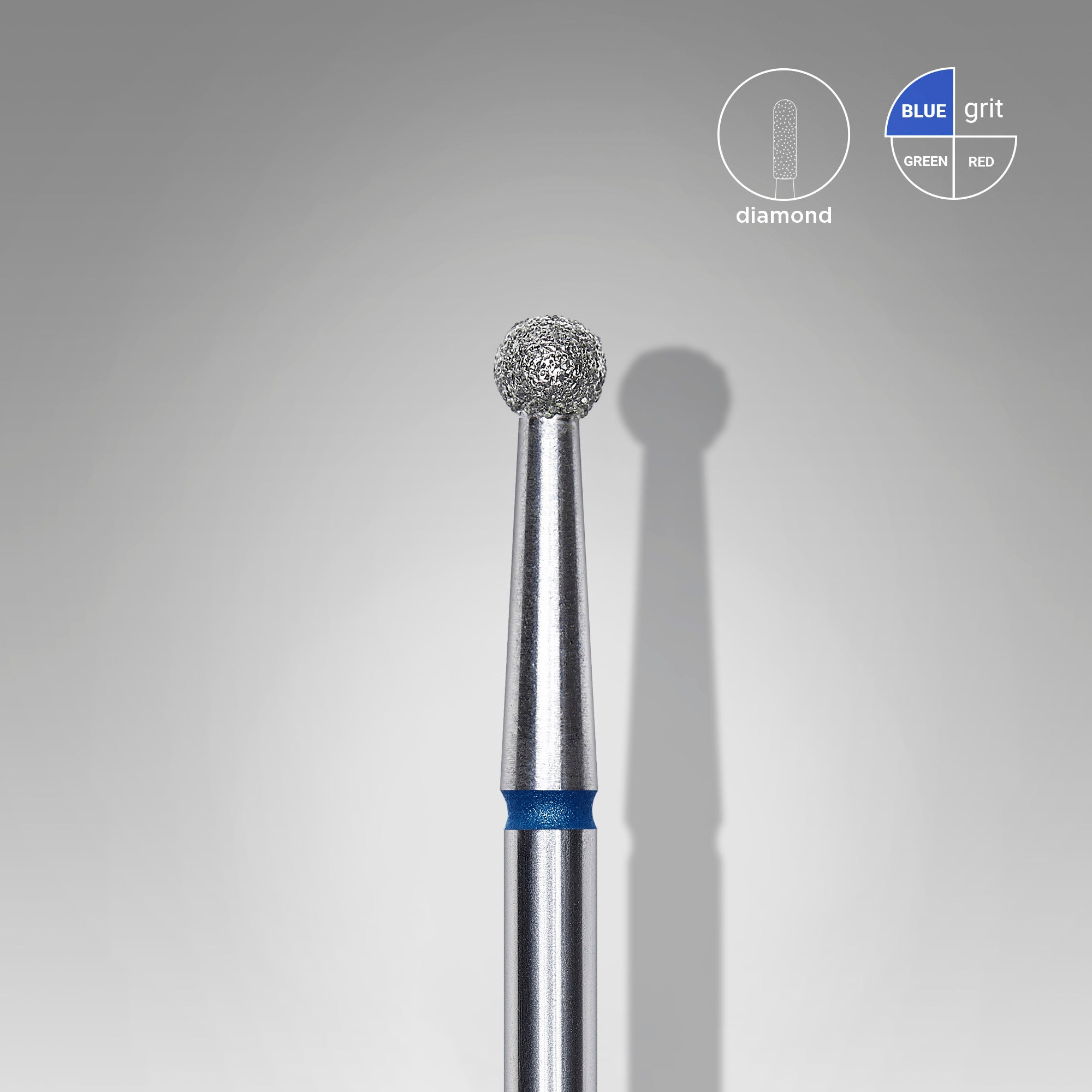 Фреза алмазна Staleks FA01B027 куля діаметр 2.7 мм Синя (середня)