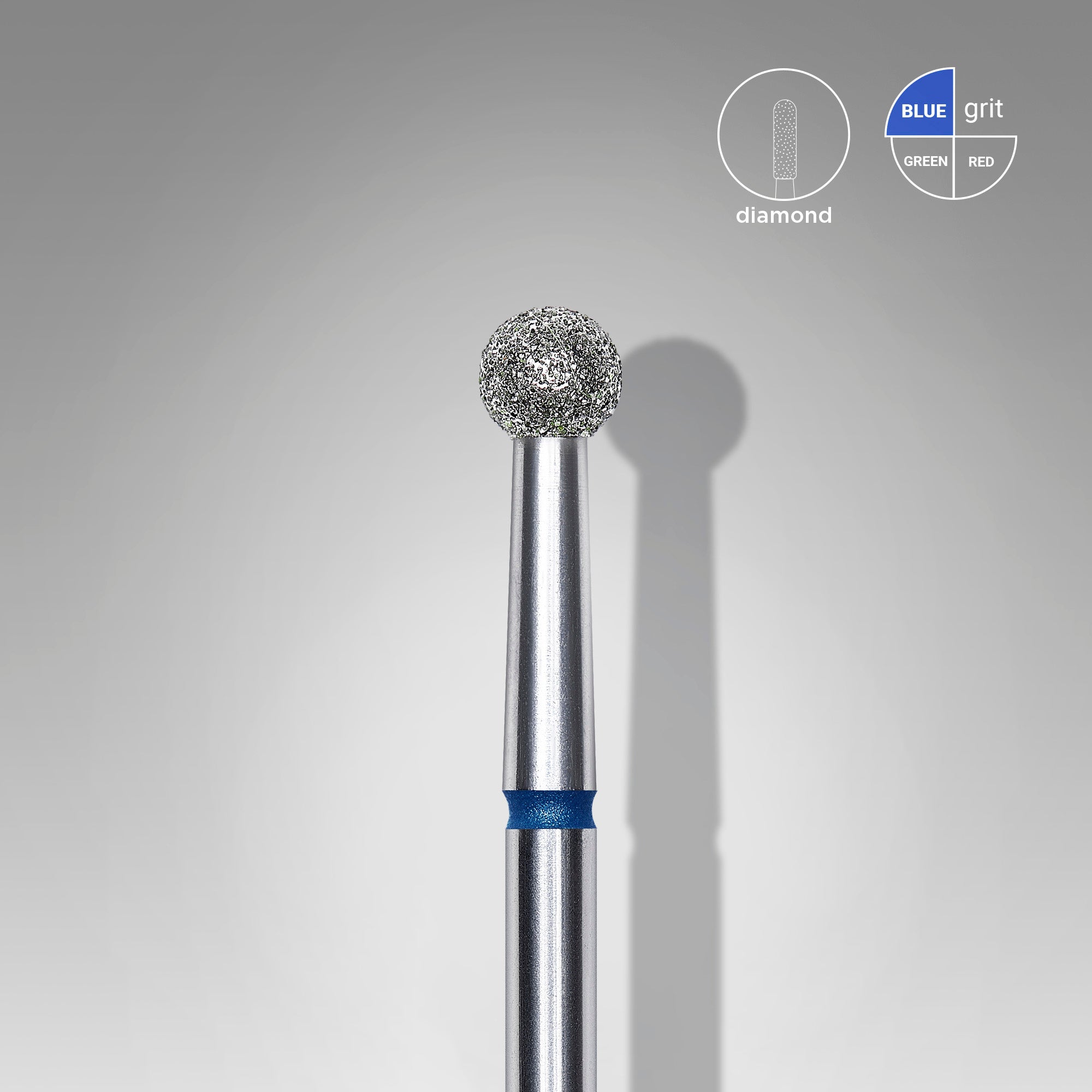 Фреза алмазна Staleks FA01B035 куля діаметр 3.5 мм Синя (середня)