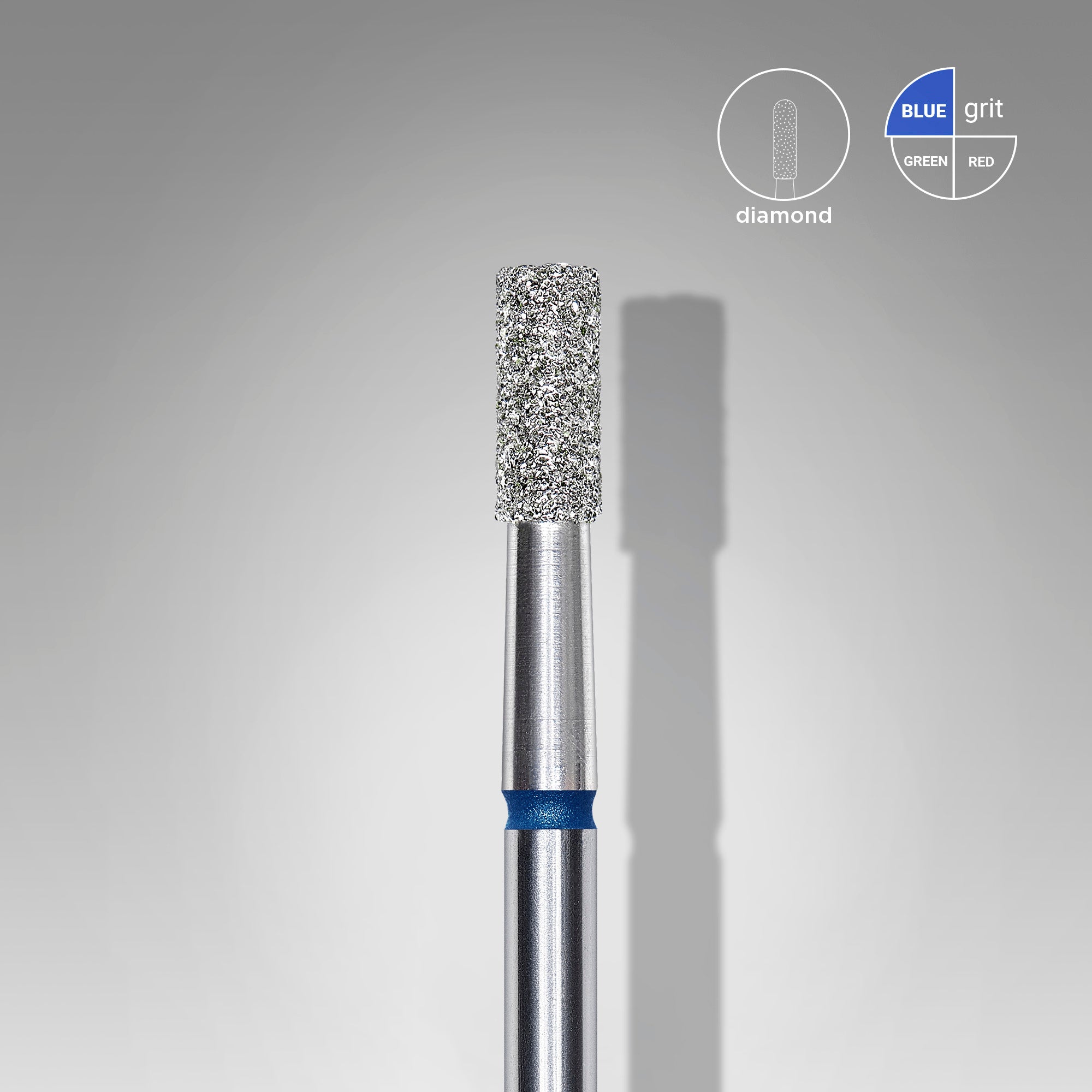 Фреза алмазна Staleks FA20B025/6 циліндр діаметр 2.5 мм робоча частина 6 мм Синя (середня)