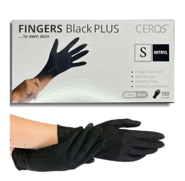 Перчатки CEROS Black S нитриловые 100 шт