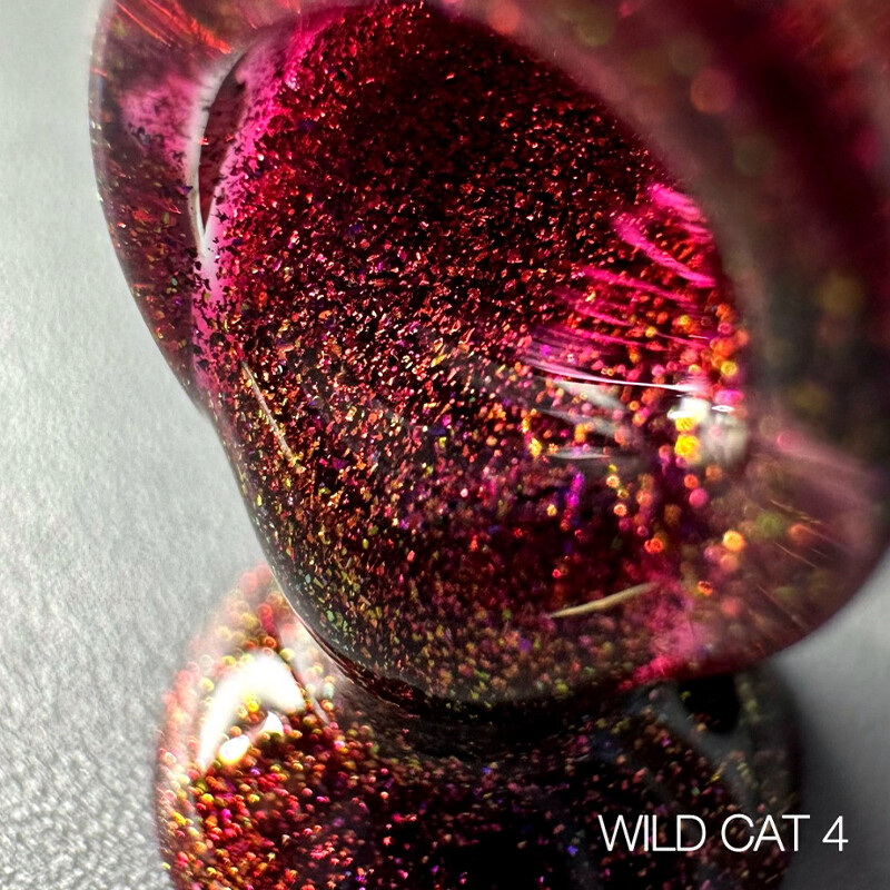 Гель-лак кошачий глаз Saga WILD CAT №004 (розовый с желтым) 9 мл