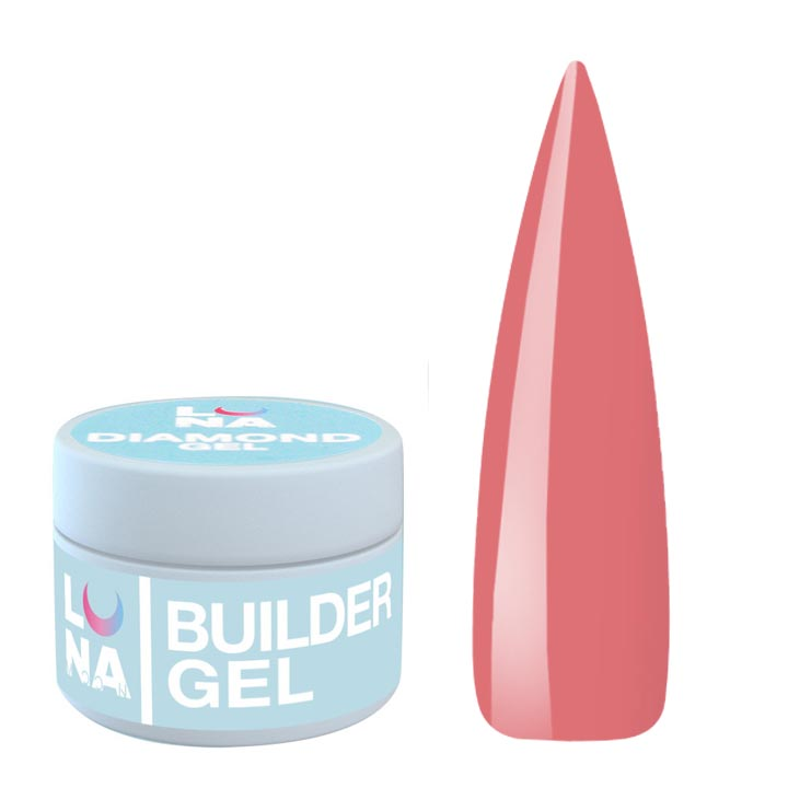 Гель для нарощування нігтів LUNA Premium Gel №013 (персиково-рожевий) 30 мл