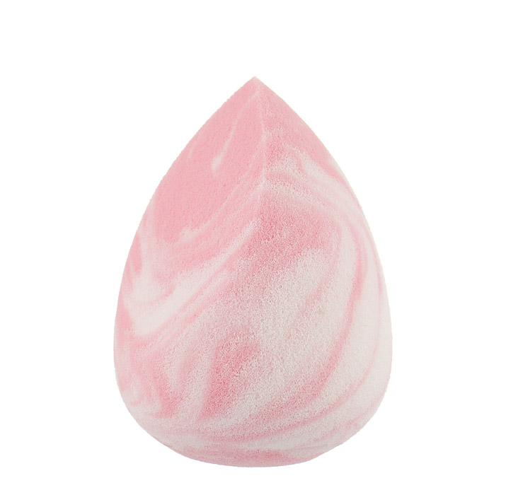 Спонж для макияжа ZOLA капля со скосом супер мягкий бело-розовый