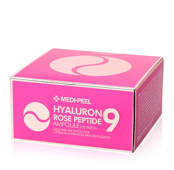 Патчі підживлюючі з пептидами Medi-Peel Hyaluron Rose Peptide 9 Ampoule Eye Patch 60 шт