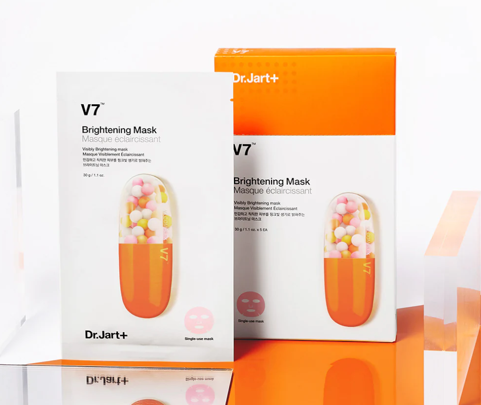 Маска тканева для обличчя висвітююча з вітамінним комплексом Dr.Jart+ V7 Brightening Mask