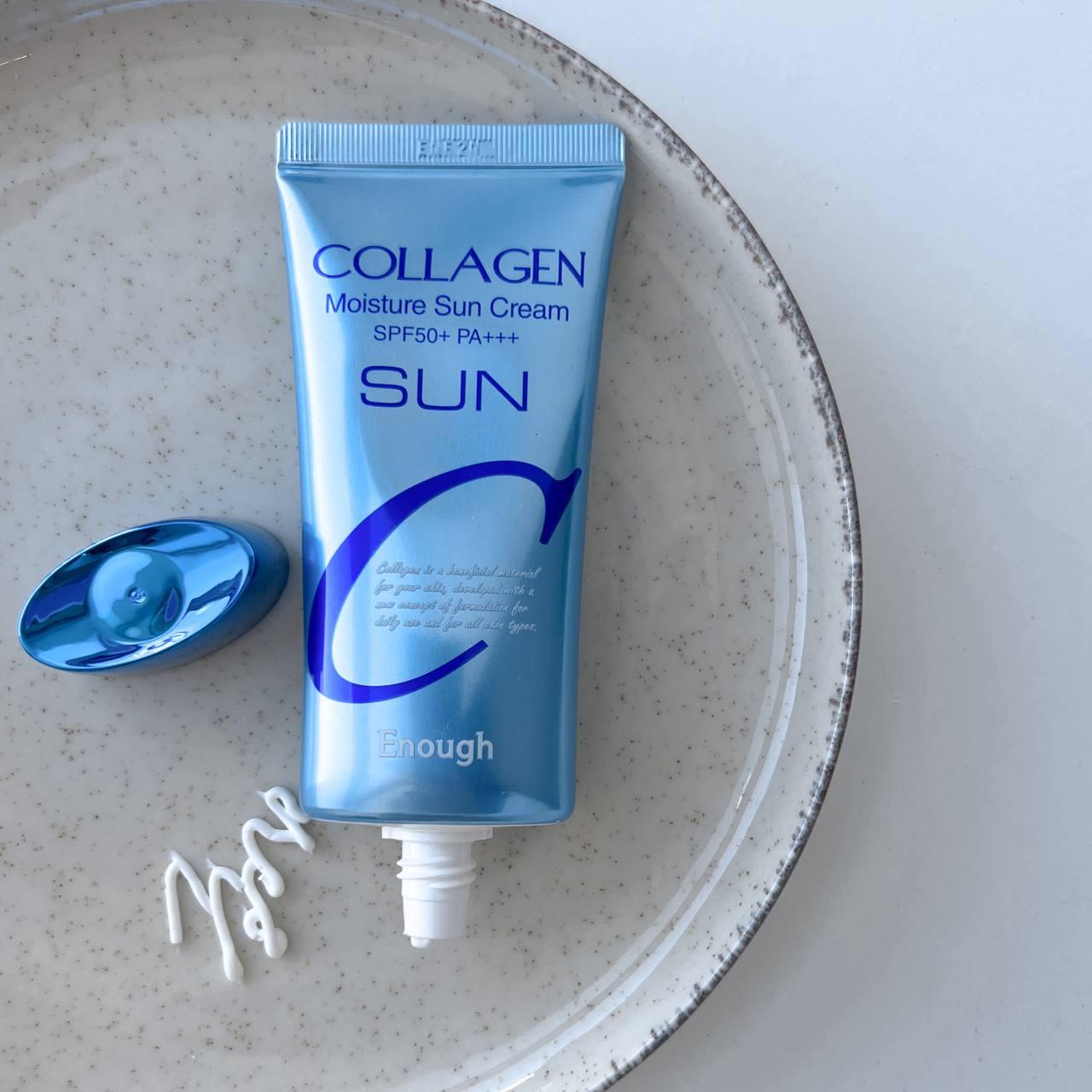 Крем сонцезахист зволожуючий Enough Collagen Moisture Sun Cream SPF50+ PA+++ 50 мл