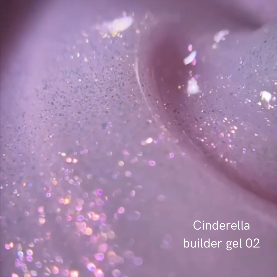 Гель для нарощення Cinderella builder gel NAILSOFTHEDAY №002 (рожевий з перлинним переливом) 15 мл