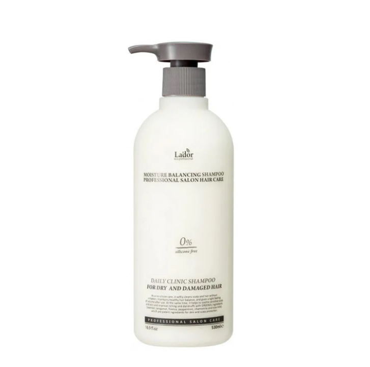 Зволожуючий шампунь для волосся без силіконів Lador Moisture Balancing Shampoo 530 мл