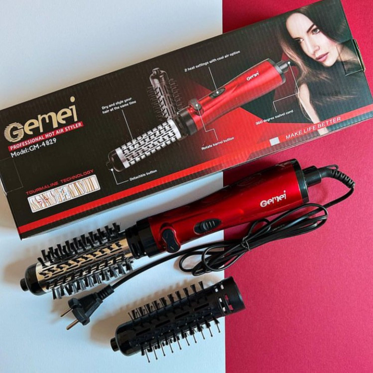 Фен-браш для волосся Gemei 3в1 GM-4829