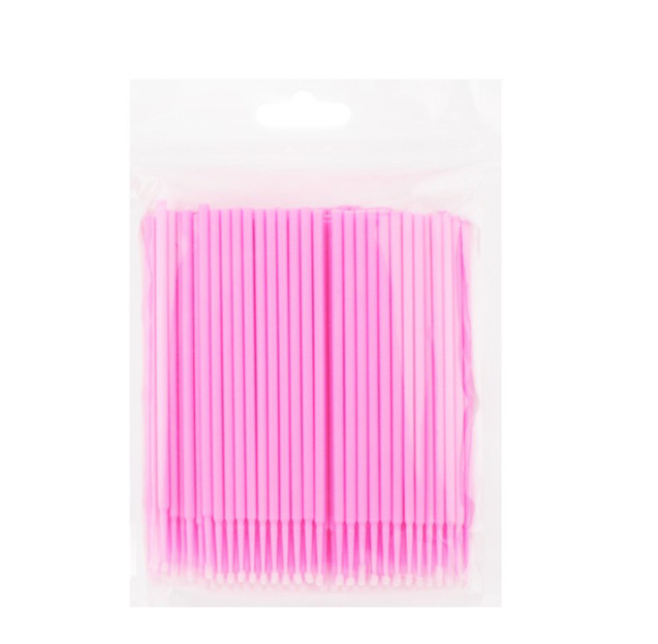 Мікробраші для ламінування брів та вій в пакеті NoName рожеві 100 шт