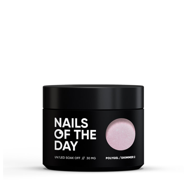 Полігель для нарощування нігтів NAILSOFTHEDAY Poly Gel Shimmer (рожевий) №002 30 мл