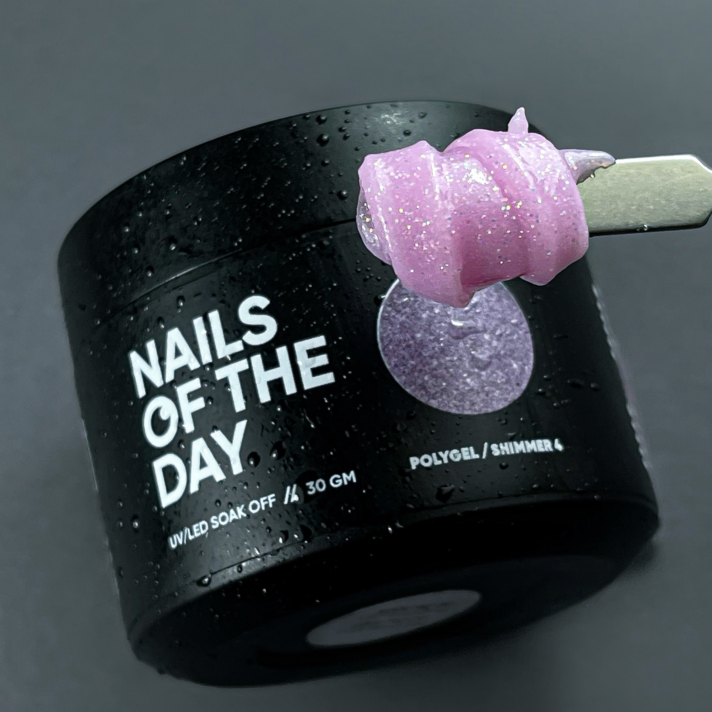 Полігель для нарощування нігтів NAILSOFTHEDAY Poly Gel Shimmer (рожевий) №004 30 мл