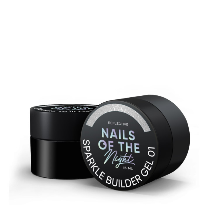 Гель для наращивания ногтей NAILSOFTHENIGHT Sparkle builder gel №001 15 мл