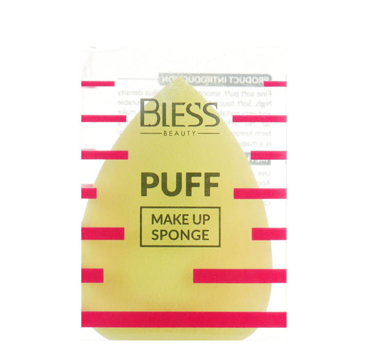 Спонж для макіяжу Бюті блендер крапля Bless Beauty PUFF make up жовтий BS122 (13)