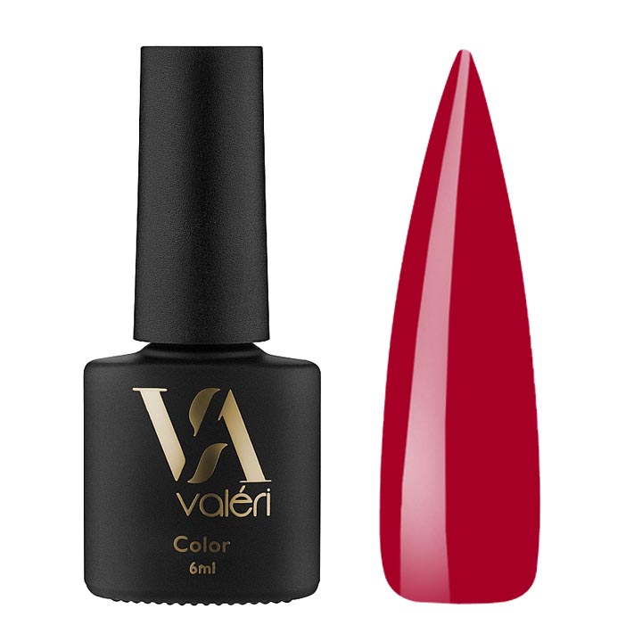 Гель лак для нігтів Valeri Color №011 (червоно-малиновий) 6 мл