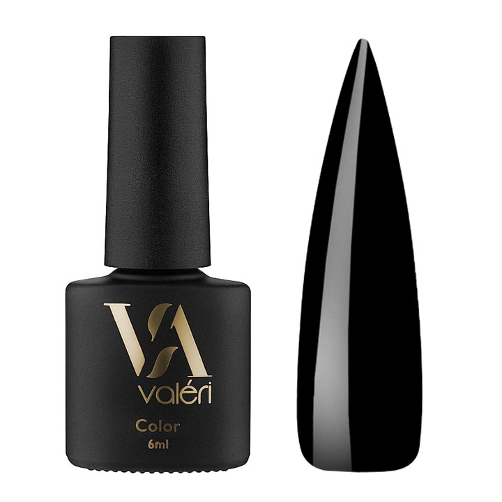 Гель лак для ногтей Valeri Color №020 (черный) 6 мл