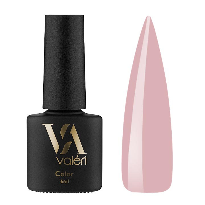 Гель лак для нігтів Valeri Color №028 (пастельний рожево-бежевий) 6 мл
