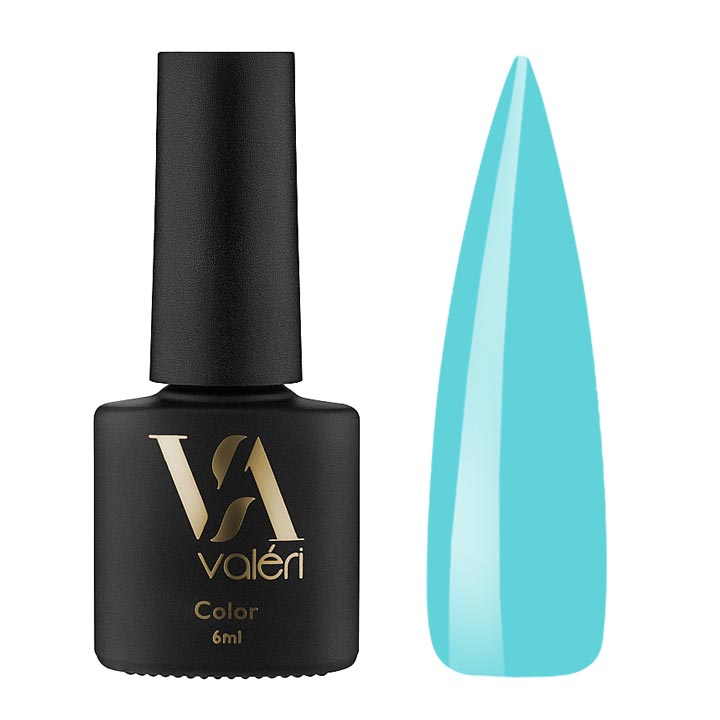 Гель лак для нігтів Valeri Color №041 (яскравий блакитний) 6 мл