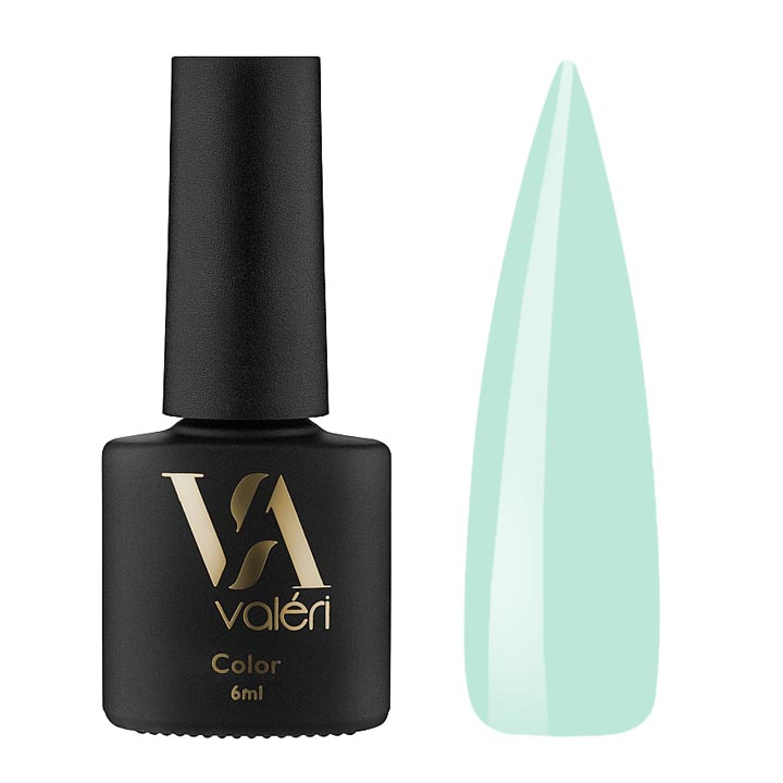 Гель лак для нігтів Valeri Color №046 (зеленувато-блакитний) 6 мл