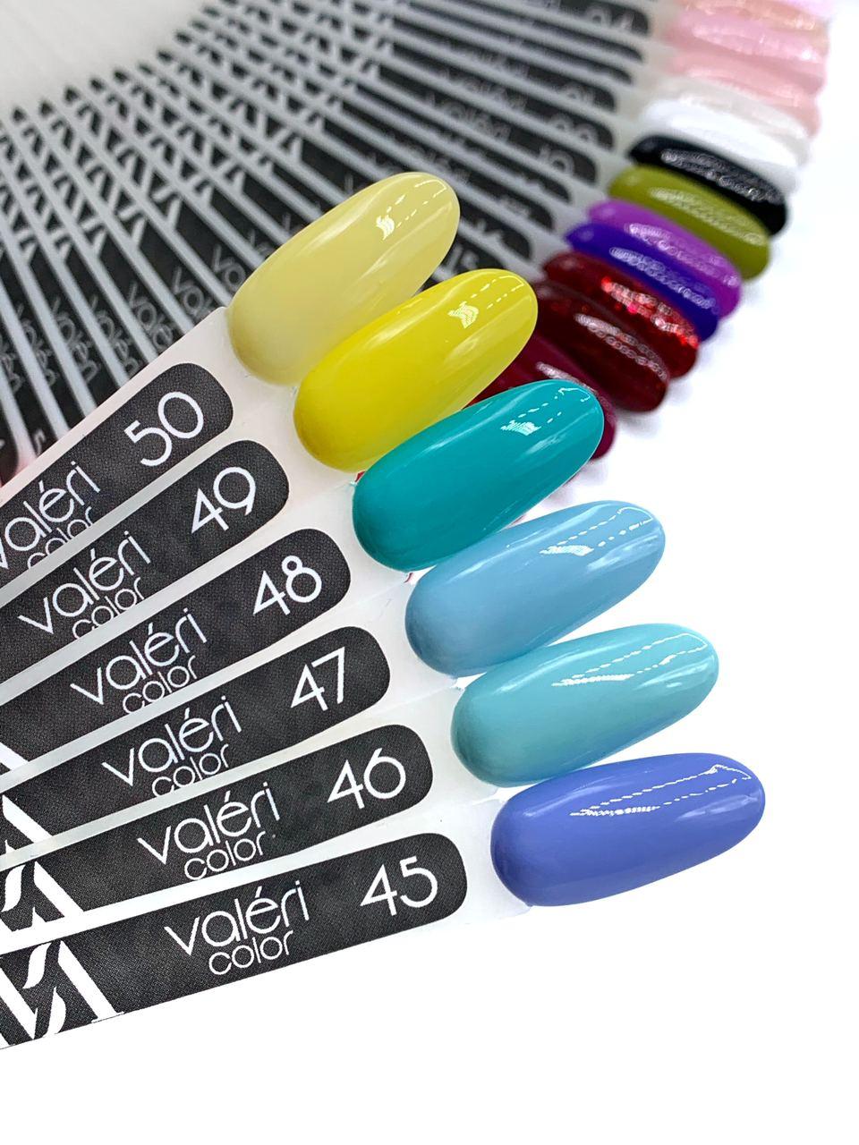 Гель лак для нігтів Valeri Color №048 (яскраво-бірюзовий) 6 мл