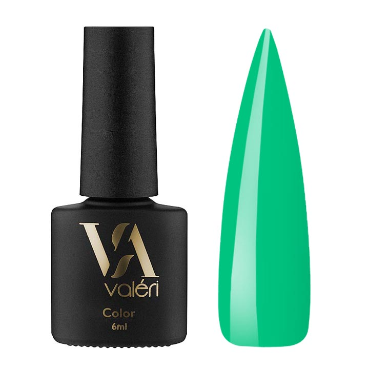 Гель лак для ногтей Valeri Color №123 (зеленый) 6 мл