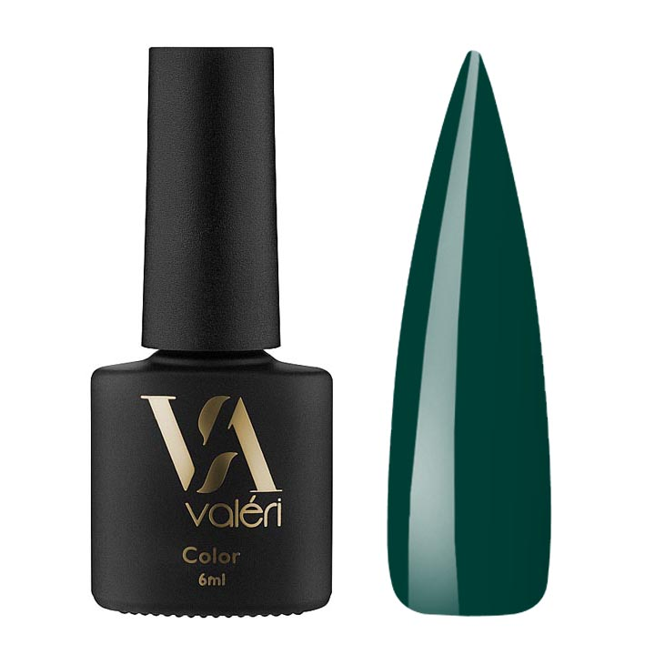 Гель лак для нігтів Valeri Color №149 (темно-зелений) 6 мл