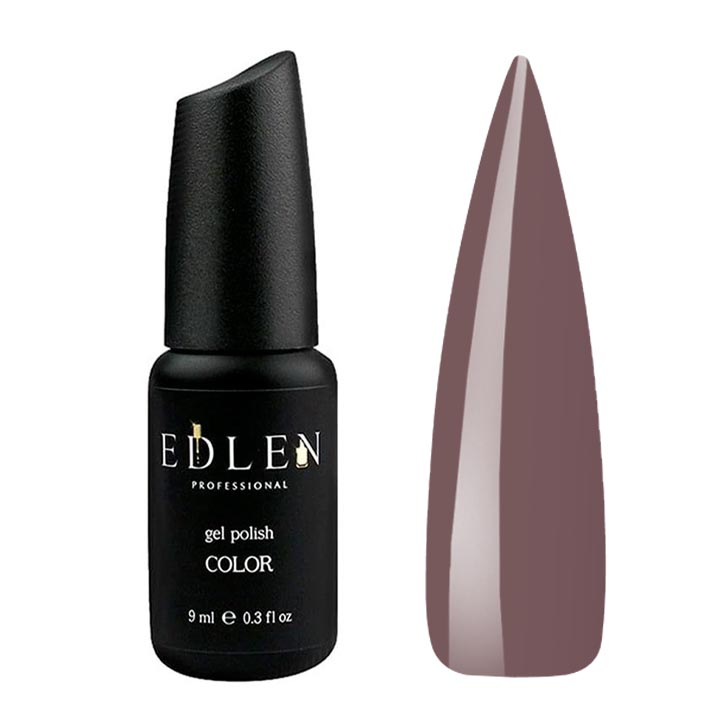 Гель лак для ногтей EDLEN №027 (холодный светло-коричневый) 9 мл