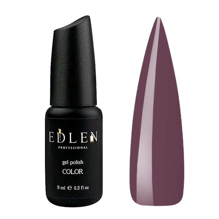 Гель лак для ногтей EDLEN №028 (темно-коричневый) 9 мл