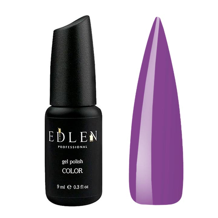 Гель лак для нігтів EDLEN №044 (насичено фіолетовий) 9 мл