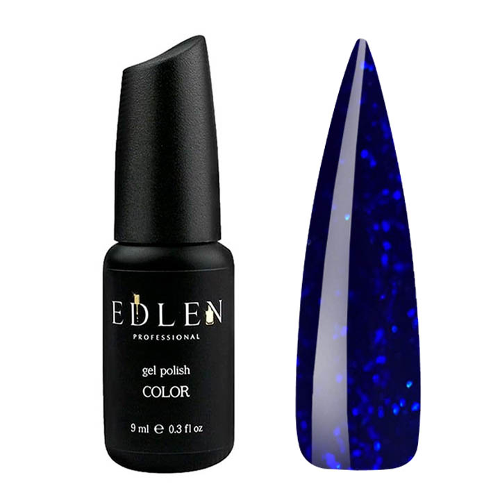 Гель лак для нігтів EDLEN №056 (синій з шиммером) 9 мл