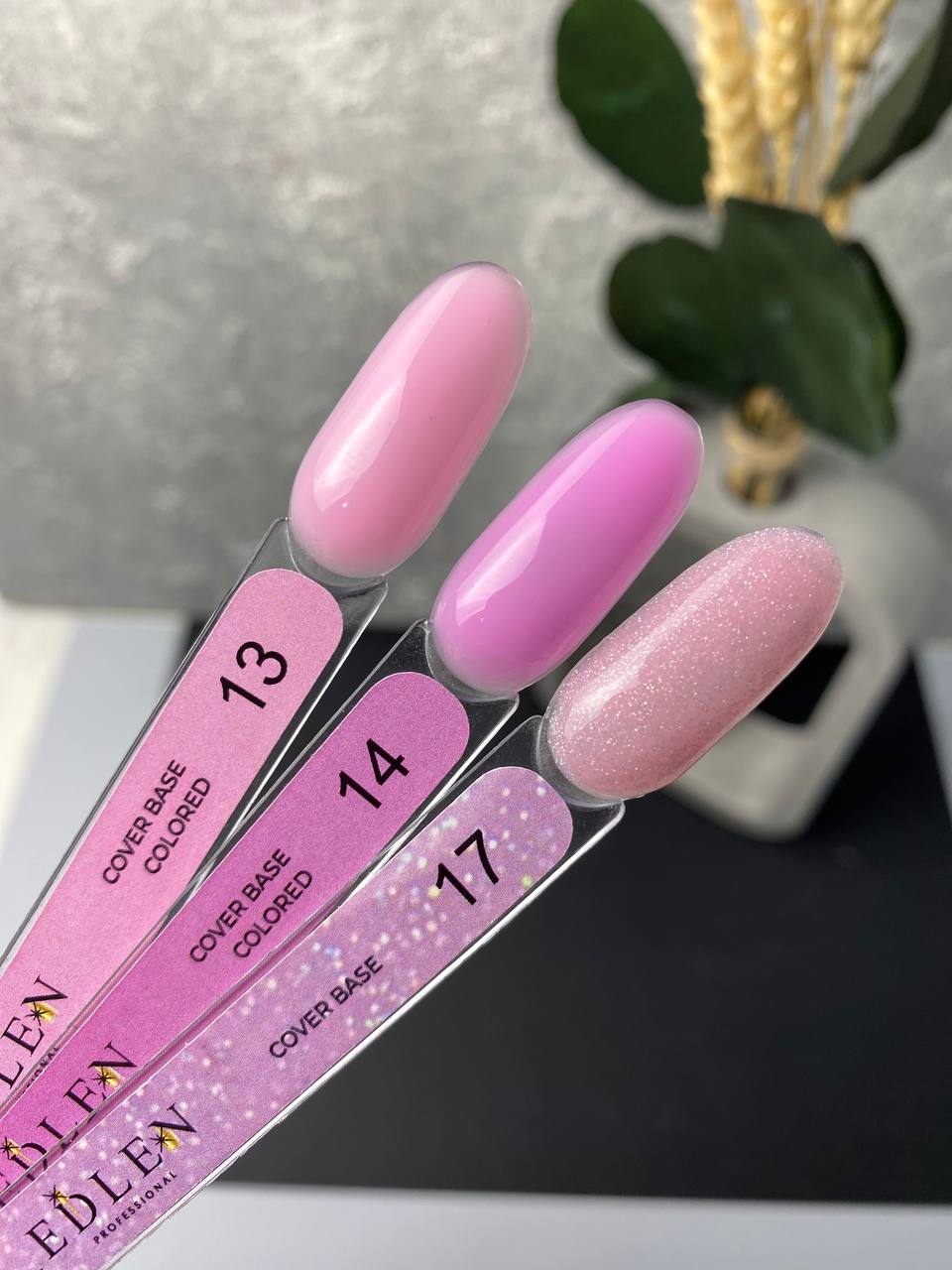 Камуфлююча база для нігтів Edlen New Formula Base Colored №013 (Barbie-рожевий), 9 мл