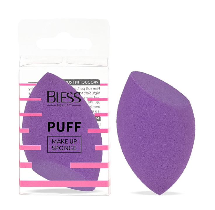 Бьюти блендер скошенный Bless Beauty PUFF make up BS 122 фиолетовый (012)