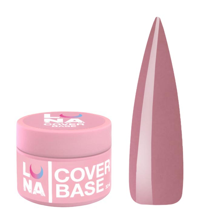 Камуфлирующая база для ногтей LUNA Cover Base Nude №014 (розовая) 30 мл