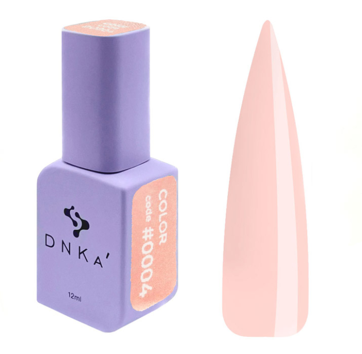 Гель-лак для ногтей DNKa №0004 (бежево-розовый, эмаль), 12 мл