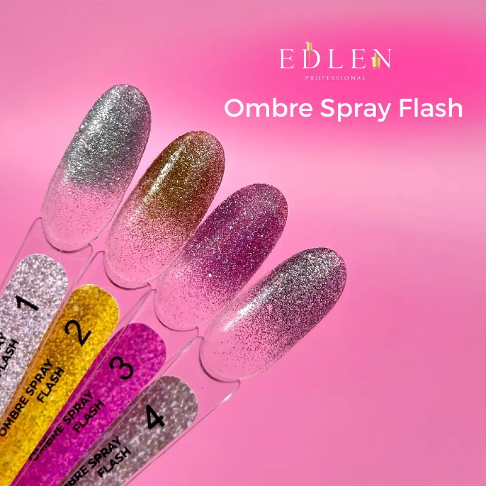 Спрей для дизайна омбре Edlen Ombre Spray Flash №002 светоотражающий 7,5 г