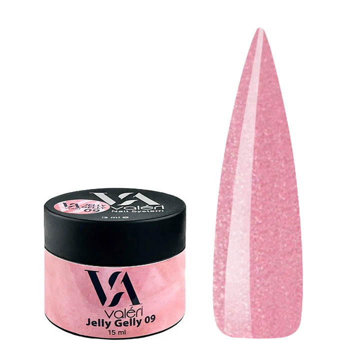 Гель желе Valeri Jelly Gelly №009 (світло-рожевий перламутр) 15 мл