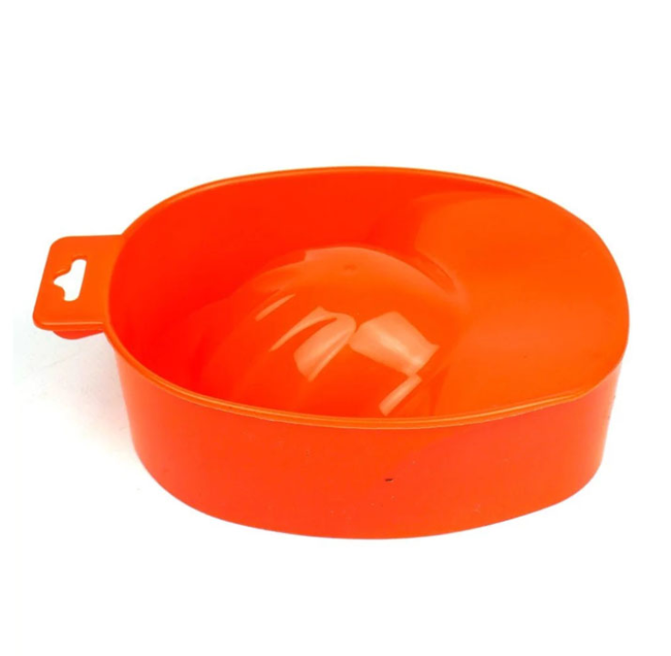 Ванночка для маникюра NoName оранжевая пластмассовая