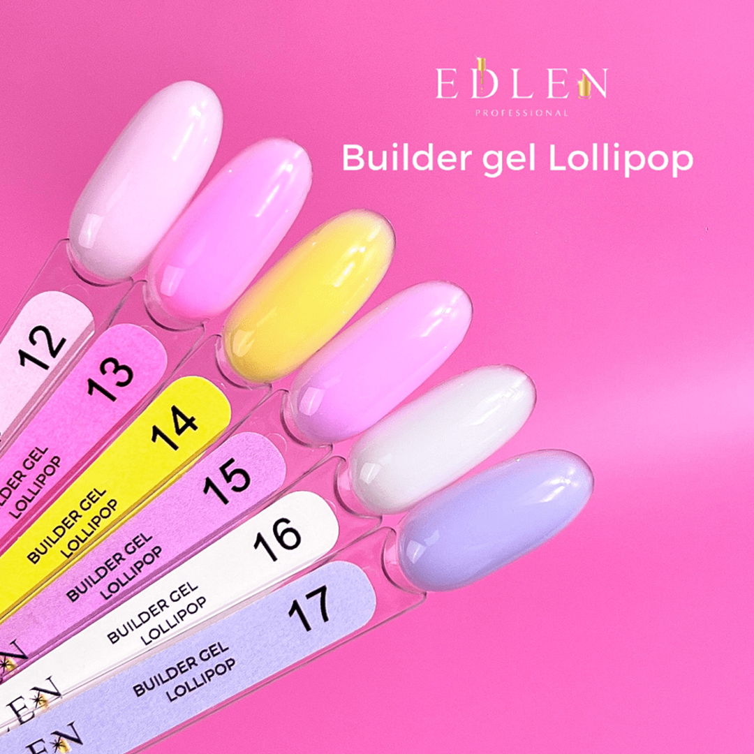 Гель для наращивания ногтей Edlen New Formula Builder Gel Lollipop №012 (бледно-розовый) 30 ml